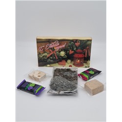 139 Подарочный набор зеленый чай, нуга и пастила «С Новым годом!»