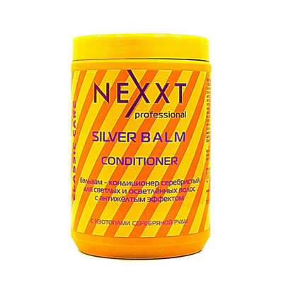 Nexxt Silver Balm / Бальзам-кондиционер серебристый для светлых и седых волос с антижёлтым эффектом, 1000 мл