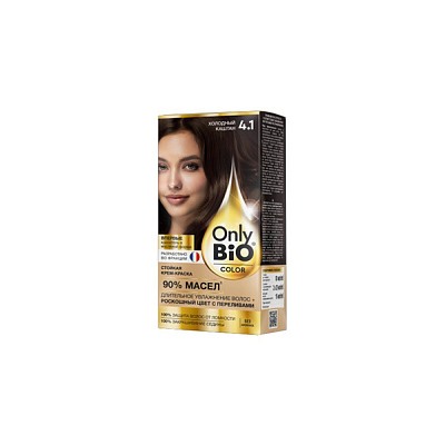 Стойкая крем-краска для волос серии Only Bio COLOR Тон 4.1 Холодный каштан 115мл/15шт