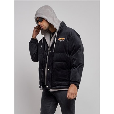 Куртка плюшевая мужская, размер 48, цвет чёрный