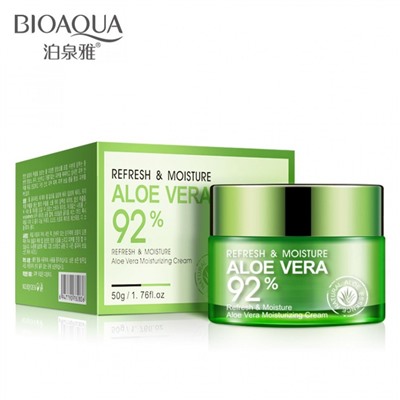 BIOAQUA  Крем для лица ALOE VERA Увлажняющий с экстрактом АЛОЭ  50г  (BQY-9143)