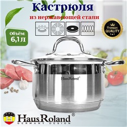 Кастрюля нерж. 6,1л HR151-5 OLS-16016-8