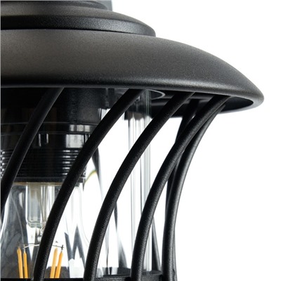 Светильник садово-парковый Feron PL520, IP44, E27, 60 Вт, 200х250х340 мм, цвет чёрный