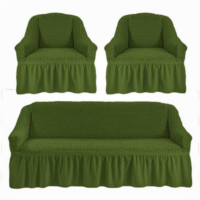 Чехол на 3-х местный диван и два кресла зеленый