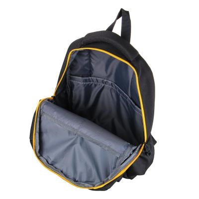 Рюкзак подростковый 40x30x14,5см, 1 отд., 4 карм., аппликации в форме лица, ножки, ПЭ, черный/желтый