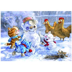 Картина по номерам на подрамнике GX42613 Рина Зенюк, снеговик