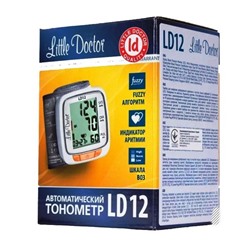 Тонометр LD 12 (автомат на запястье + индикатор аритмии), шт