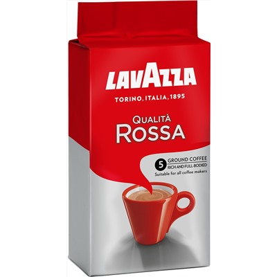 LAVAZZA. Rossa (молотый) 250 гр. мягкая упаковка