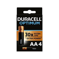 Батарейки Duracell 5014061 АА алкалиновые 1,5v 4 шт. LR6-4BL Optimum (цена за 1 шт.)