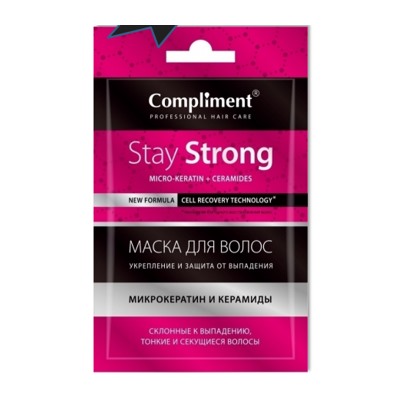 Compliment саше маска для волос Stay strong Укрепление и защита от выпадения, 25мл