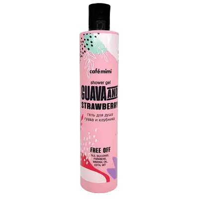 КМ cafémimi Гель д/душа гуава и клубника/ shower gel GUAVA  AND STRAWBERRY  300мл. 8 / 572105