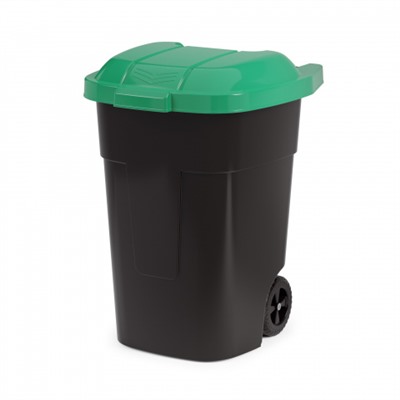 Бак для мусора 65л на колес зеленый М4663