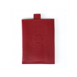 Обложка/футляр для паспорта Croco-П-408 натуральная кожа 1отд,  3карм,  красный флотер (113)  236524