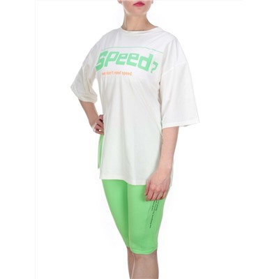 KD-795 WHITE/GREEN Костюм-двойка женский 7986 TREND