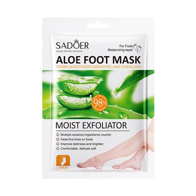 Пилинг носочки для ног SADOER Aloe foot mask, 35 г