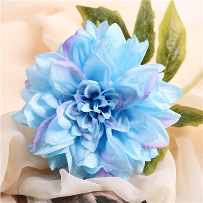 Цветы искусственные "Георгин Пигми" 11х60 см, голубой