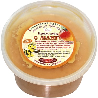 Крем-мед натуральный с манго