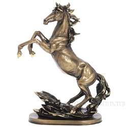 Фигурка декоративная Конь (сусальное золото), L30W15H40 см