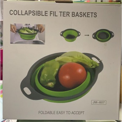 Складной КРУГЛЫЙ дуршлаг Collapsible filter baskets оптом