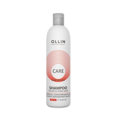 OLLIN CARE Шампунь, сохраняющий цвет и блеск окрашенных волос 250мл/ Color&Shine Save Shampoo