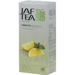 JAF TEA. Зеленый. Лимон-мята карт.пачка, 25 пак.