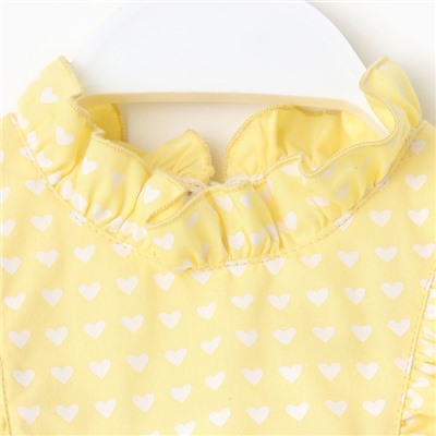 Платье детское с крылышками KAFTAN, размер 34 (122-128 см), цвет жёлтый