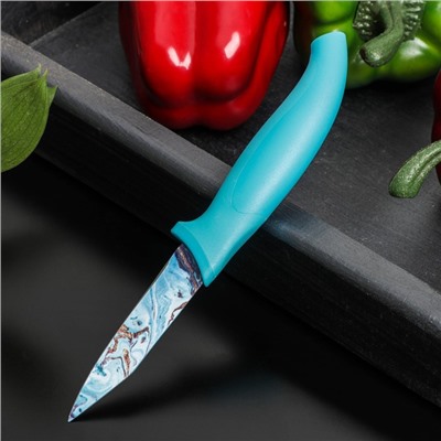 Нож с антиналипающим покрытием Доляна «Эпоксид», овощной, лезвие 8 см
