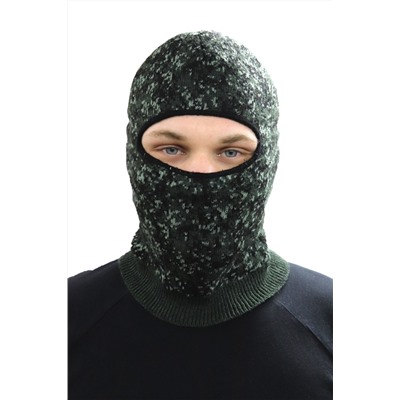 Балаклава Б-5 Шапка-маска Пиксели зеленый