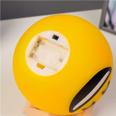 Ночник Смайл улыбки LED от батареек 3хААА желтый 14х14х18 см RISALUX