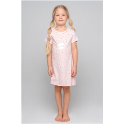 Сорочка  для девочки  К 1159/штрихи на бежево-розовом