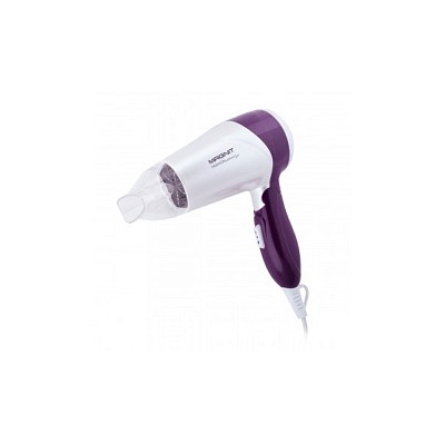Фен Magnit RMH-1159 1600 Вт складная ручка белый/фиолетовый