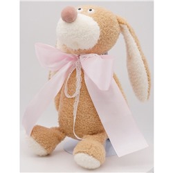 Кролик Лоуренс средний 36/43 см, в розовом атласном банте 0982936S-14 в Самаре
