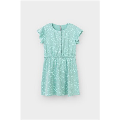 Платье  для девочки  КР 5792/мятный зеленый,крапинки к363