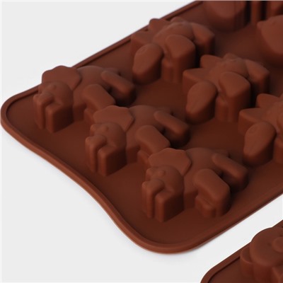 Набор форм для конфет и шоколада Доляна «Игрушки» 3 шт, силикон