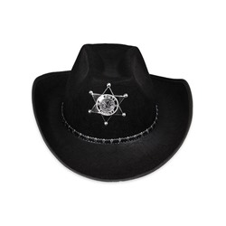 Шляпа карнавальная "Шериф" (КРК-5889) черная