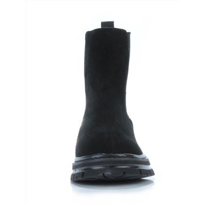 01-155-1HR BLACK Ботинки Челси демисезонные женские (натуральная замша, байка)
