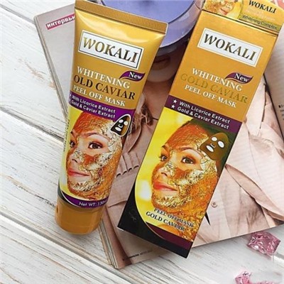 Золотая маска для лица Wokali Whitening Gold Caviar 130 мл оптом