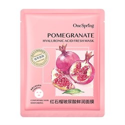 Тканевая маска для лица One Spring Pomegranate Hyaluronic Acid Mask с экстрактом граната