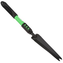 "Чибис" Корнеудалитель 47х5х3,5см, сталь А3, окрашенная, цвет - черный матовый, цветная металлическая, прорезиненная ручка, с отверстием для подвешивания, цвет - зеленый (Китай)