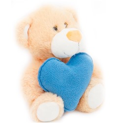 Мягкая игрушка Медвежонок  20/25 см с голубым флисовым сердцем 0913120-60 в Самаре