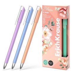 Ручка гелевая G-Reed Stick Pastel Bloom 0.38мм черная 61300 ErichKrause