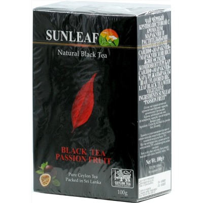 SUNLEAF. Black Tea Passion Fruit 100 гр. карт.пачка