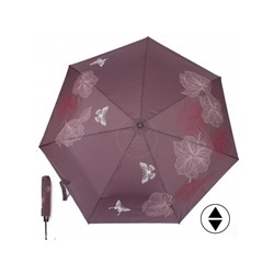 Зонт женский ТриСлона-L 3768 К,  R=58см,  суперавт;  7спиц,  3слож,  полиэстер,  фиолет 228131