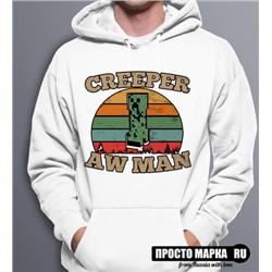 Толстовка с капюшоном Майнкрафт CREEPER AW MAN