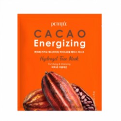 Маска для лица гидрогелевая разглаживающая с экстрактом какао Petitfee  Cacao energizing hydrogel face mask, 32г