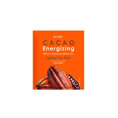 Маска для лица гидрогелевая разглаживающая с экстрактом какао Petitfee  Cacao energizing hydrogel face mask, 32г