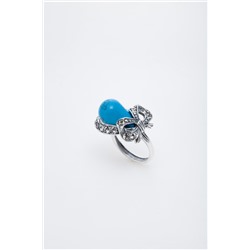 "Бант С Камнем" кольцо в серебряном покрытии из коллекции "Самоцветы" от Jenavi