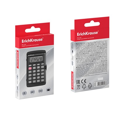 Калькулятор карманный 8-разрядов ErichKrause PC-131 (в коробке по 1 шт.) 57519