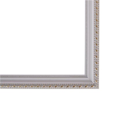 Рама для картин (зеркал) 40 х 50 х 2,6 см, пластиковая, Calligrata 6429, белая-золотая