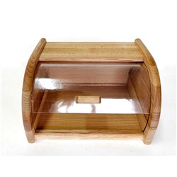 Хлебница деревянная малая с прозрачной крышкой 40-13